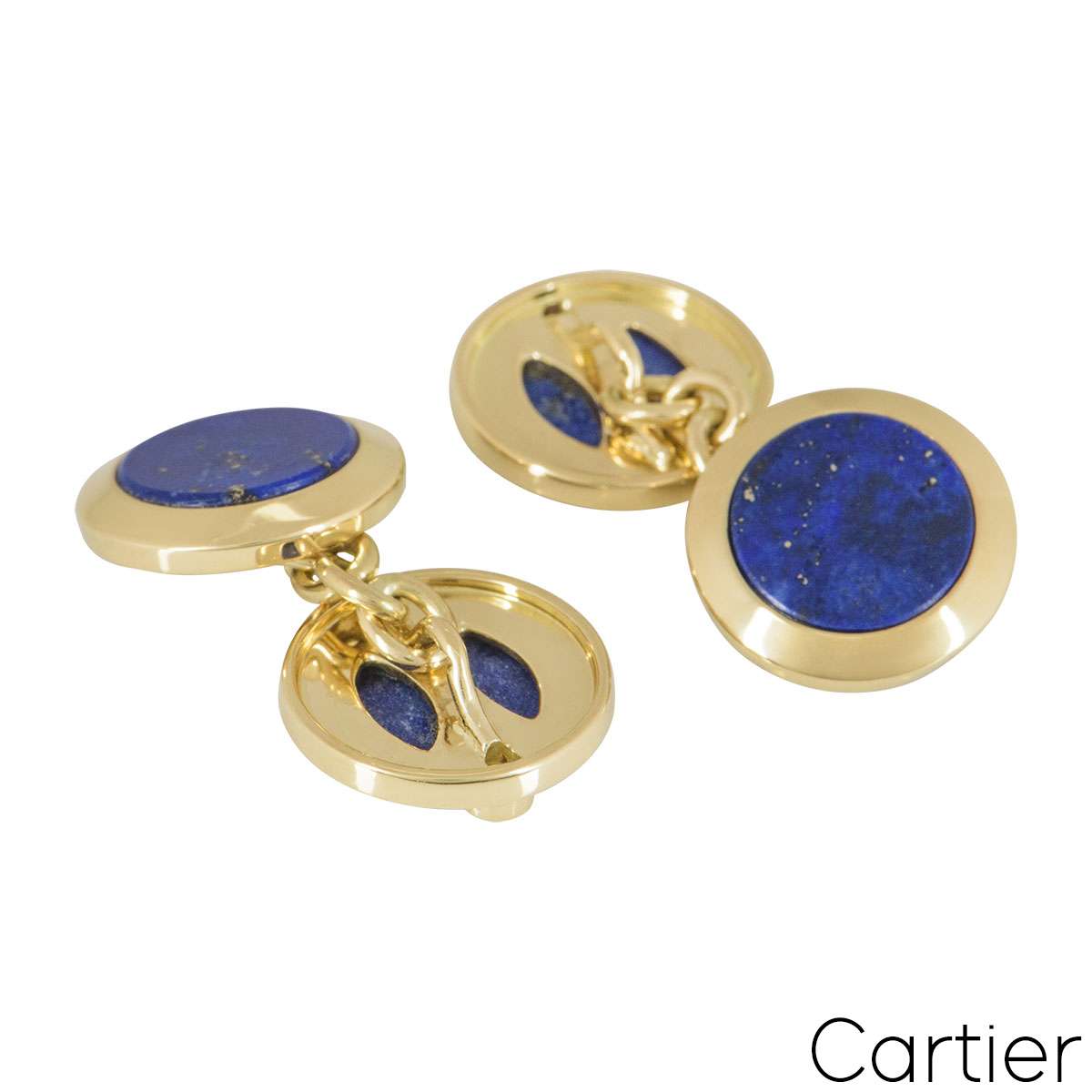 cartier lapis cufflinks